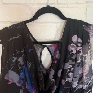 Banded bottom top. Plus sized. Drape neck.